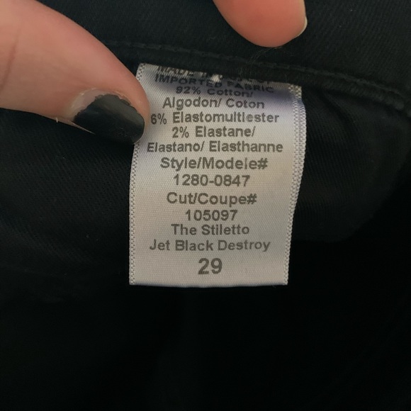 COPY - Current/Elliott The Stiletto in Jet Black Destroy - Picture 8 of 8